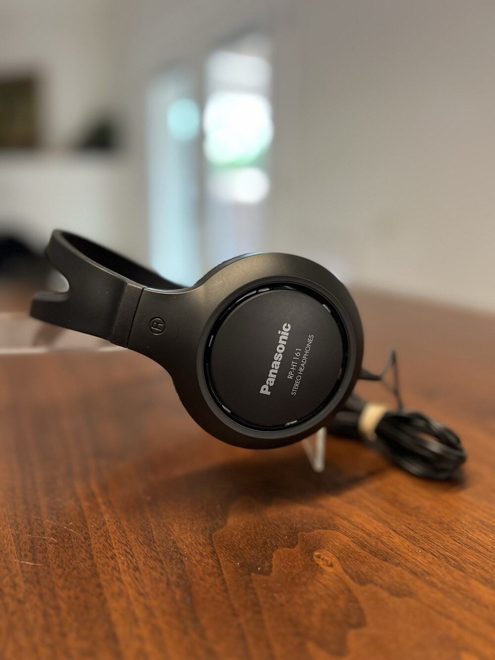 Panasonic RP-HT161 Over the Ear Corded Cushioned Headphone - Black 2M Long Cord